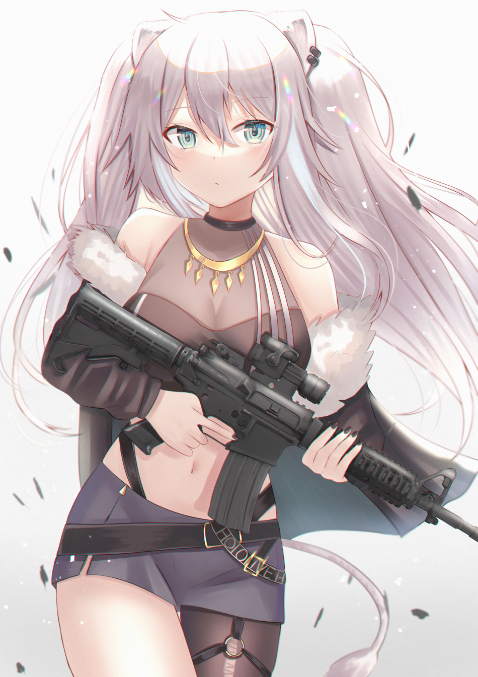狮子白牡丹插画图片壁纸