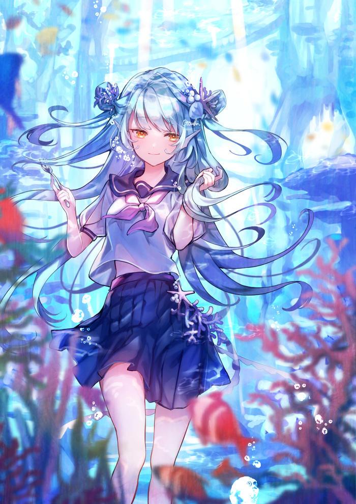 深海少女插画图片壁纸