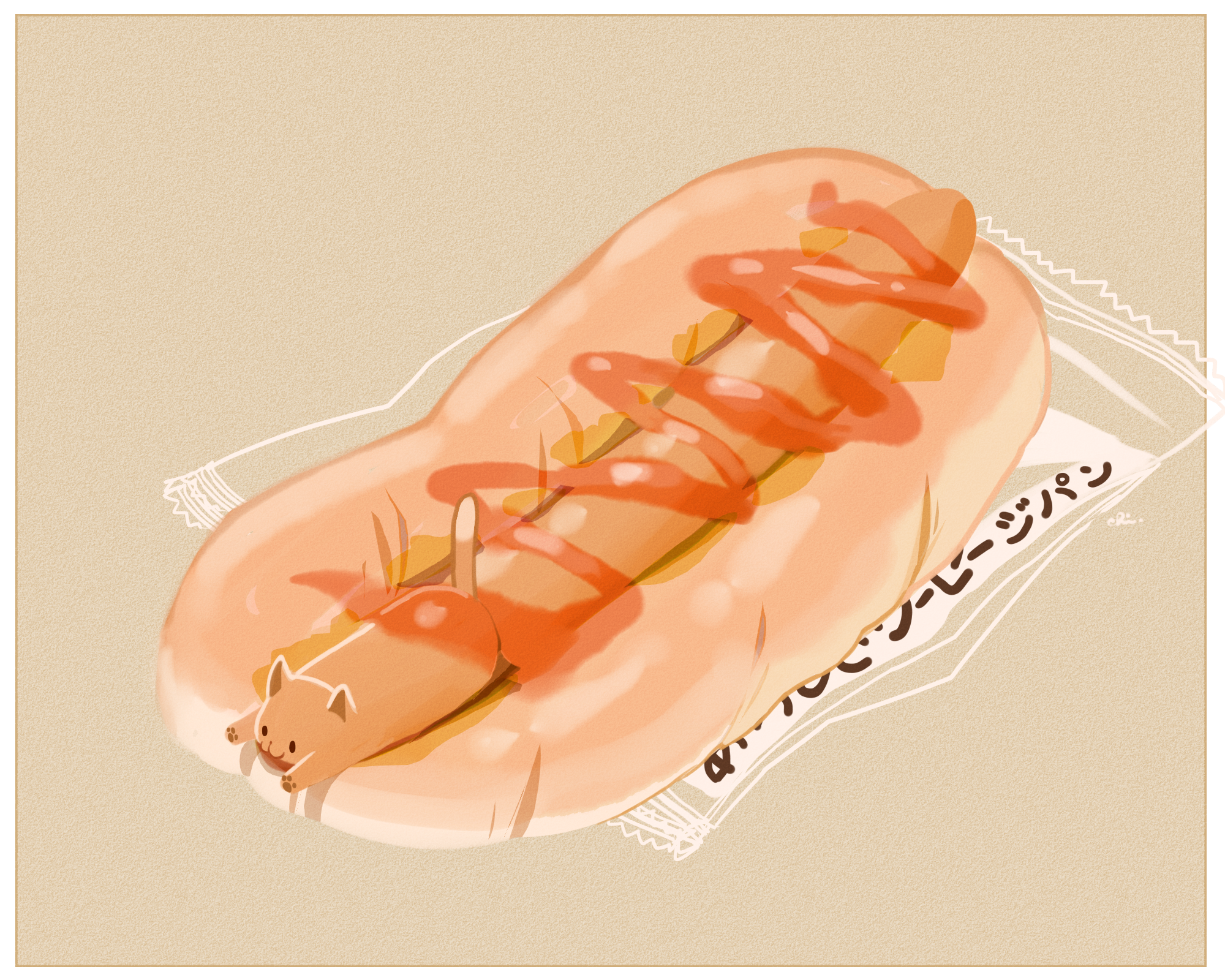 香肠狗-原创美味的食物