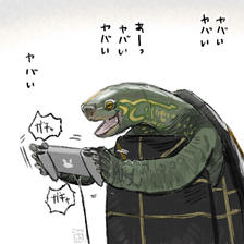 游戏玩家群的乌龟2插画图片壁纸