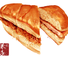 炸肉排三明治-原创食物