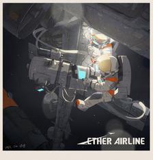 【ETHER AIRLINE】牛反望远镜插画图片壁纸