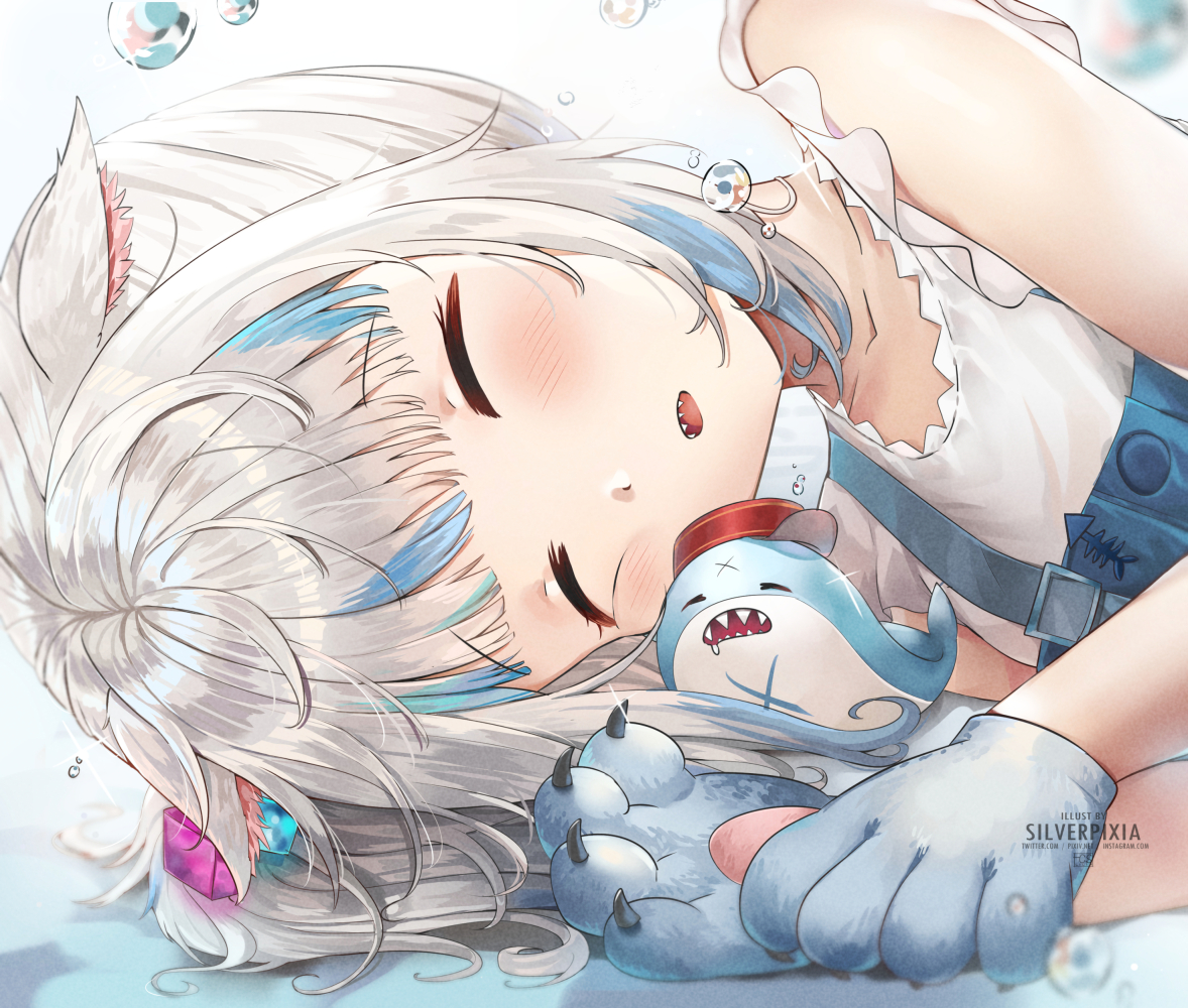 Sleeping NekoShark!插画图片壁纸