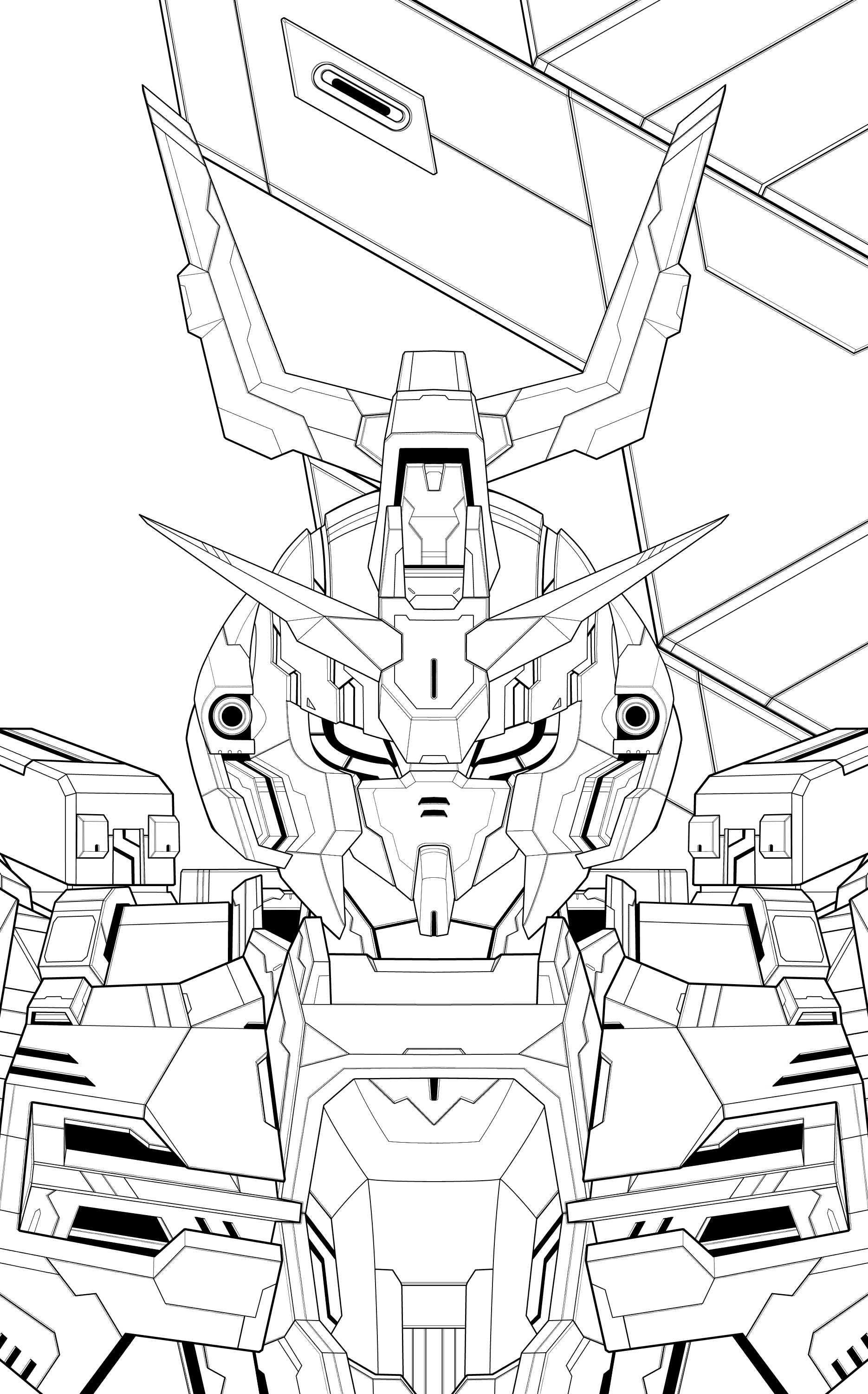 Moon Gundam Portrait插画图片壁纸