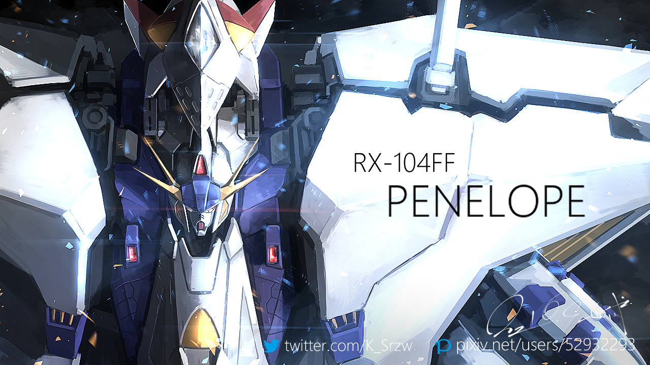 RX-104FF纸插画图片壁纸