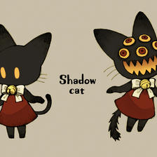 Shadow cat插画图片壁纸