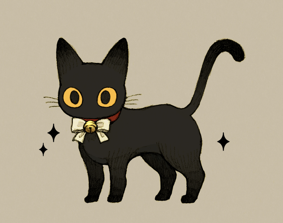 Shadow cat插画图片壁纸