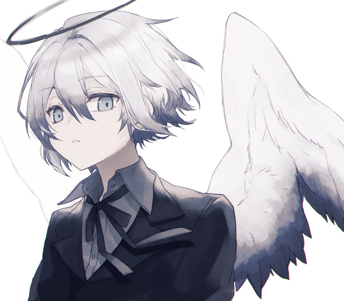 天使-男孩子白发