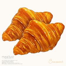 Croissant插画图片壁纸