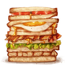 三明治插画图片壁纸
