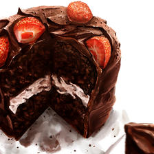 巧克力蛋糕插画图片壁纸