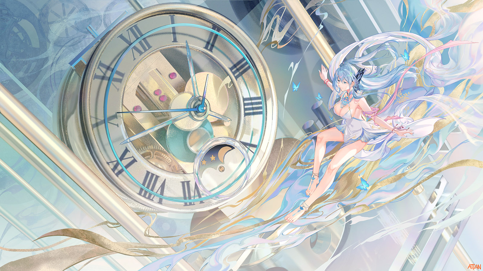 Air clock-女孩子苍穹