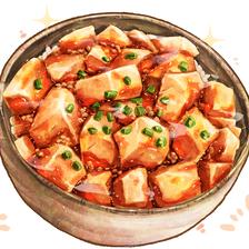 麻婆豆腐丼插画图片壁纸