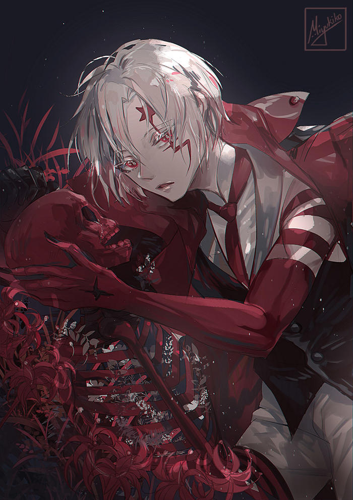 [DGM] Blacks and Red插画图片壁纸