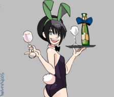 Toph and Gwen bunnysuits