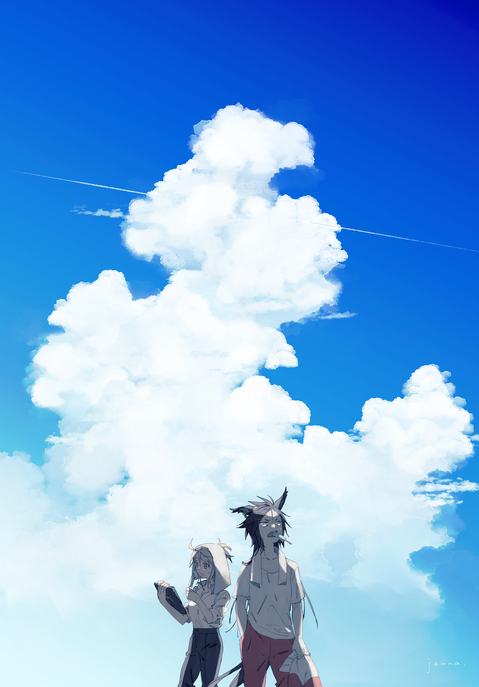 【马娘】夏天的云插画图片壁纸