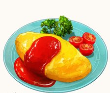 Omelette rice-食物原创