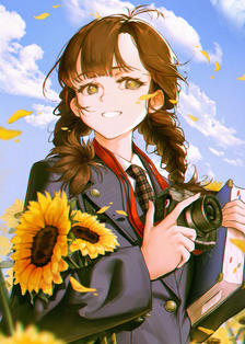 Sunflower Girl插画图片壁纸