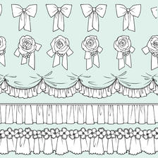 【宣传】16种丝带&褶边刷子套装之3（Christa）插画图片壁纸