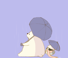 雨和北极熊-原创白熊先生