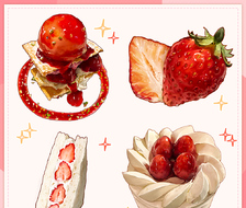 草莓甜点-食物甜点