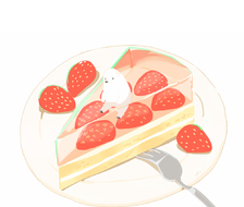 草莓奶油蛋糕-原创美味的食物