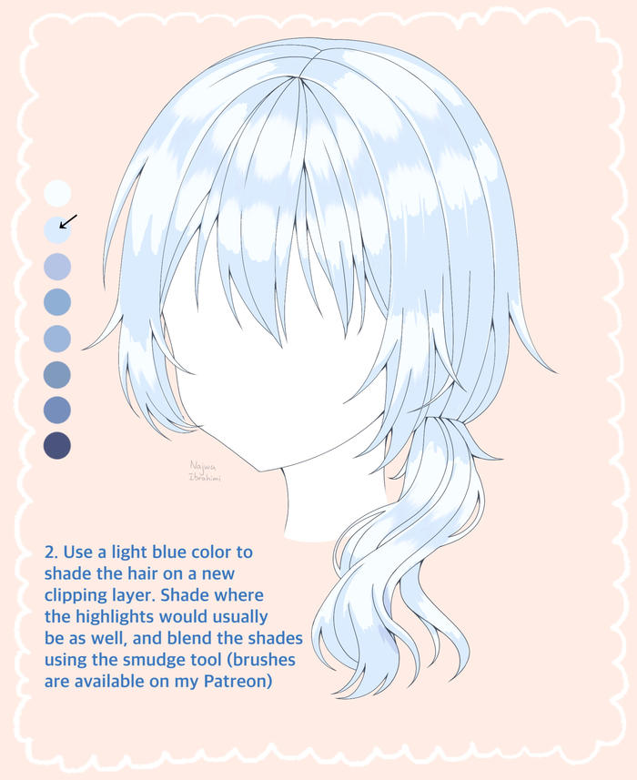 White Anime Hair Tutorial插画图片壁纸