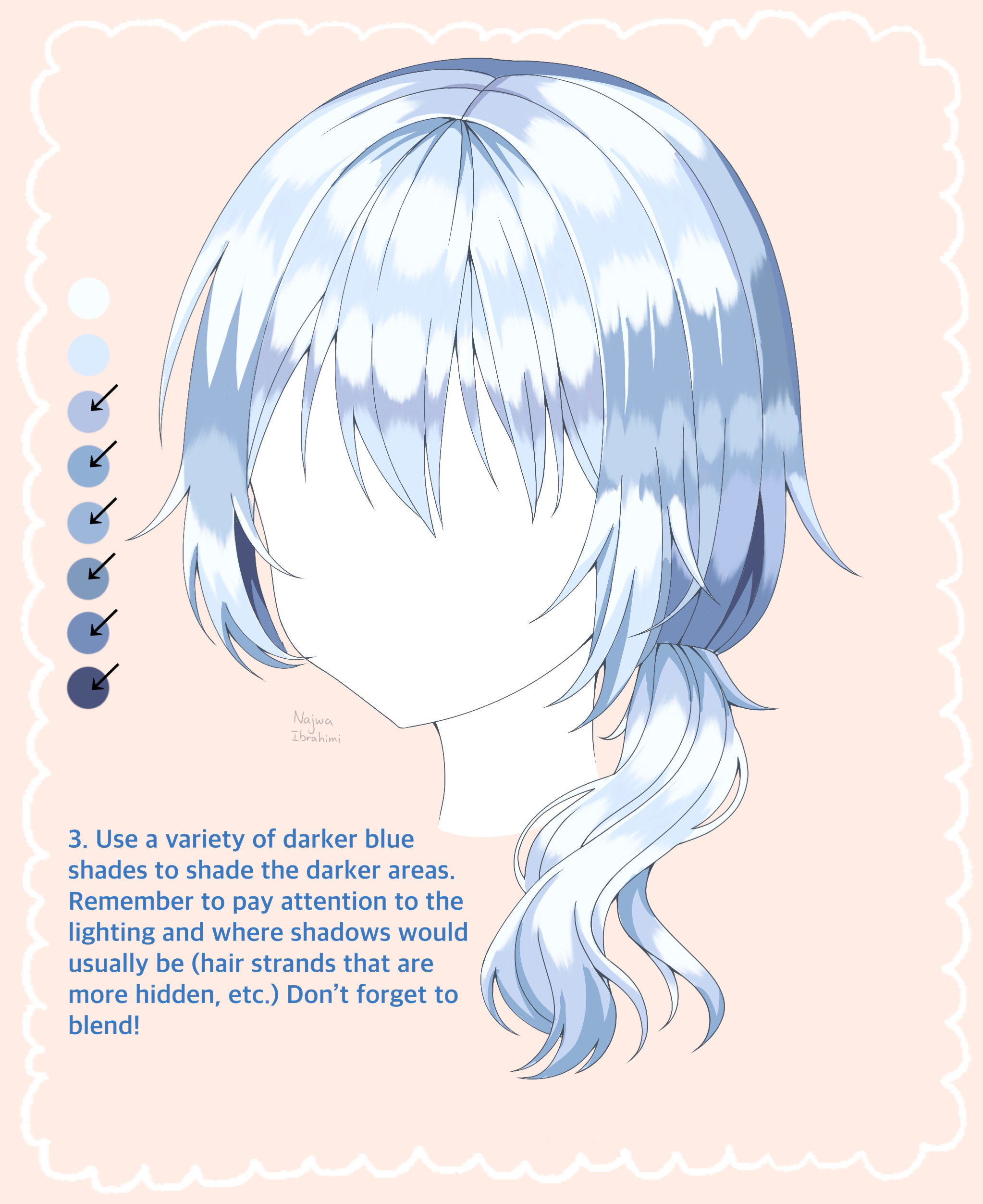 White Anime Hair Tutorial插画图片壁纸