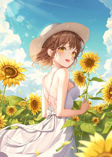 Sunflowers插画图片壁纸
