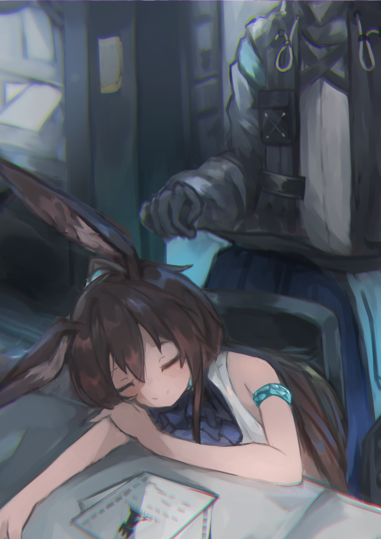 Sleeping Amiya插画图片壁纸