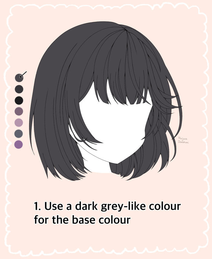 Black Anime Hair Tutorial插画图片壁纸