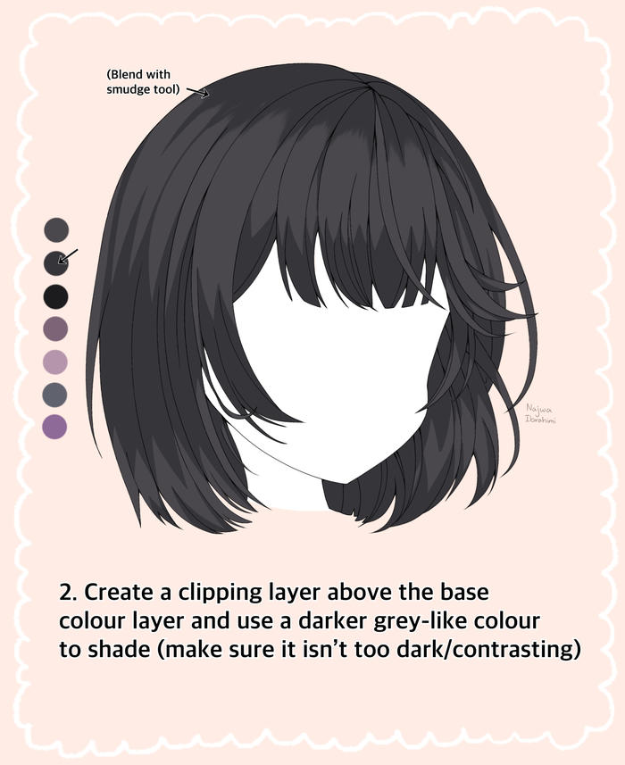 Black Anime Hair Tutorial插画图片壁纸