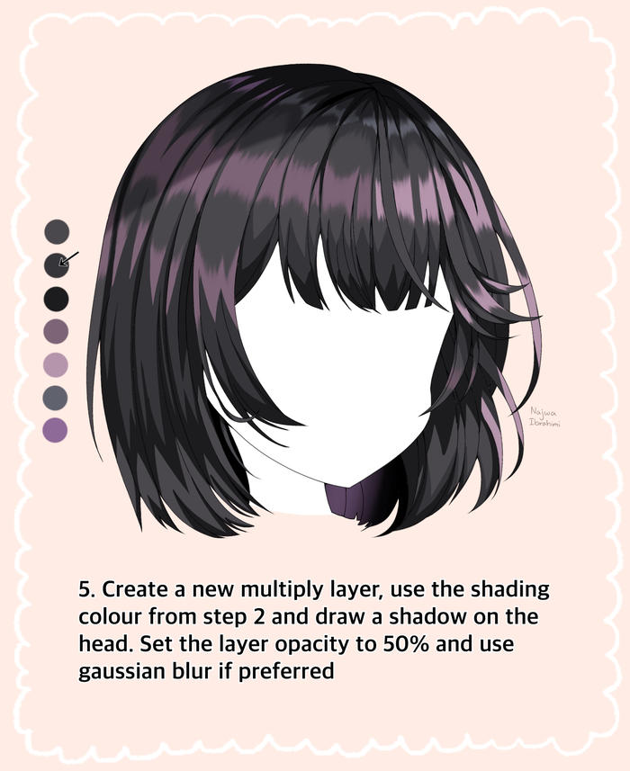Black Anime Hair Tutorial插画图片壁纸