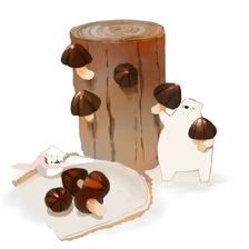 蘑菇栽培插画图片壁纸