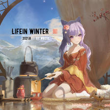 Life in winter·暖冬（刻晴）插画图片壁纸