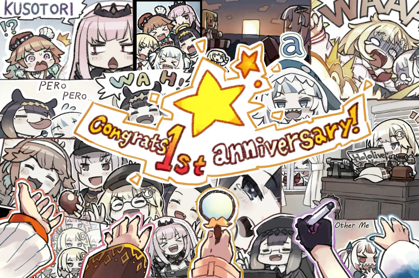 Congrats on 1st anniversary!!插画图片壁纸