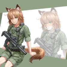 military girls插画图片壁纸