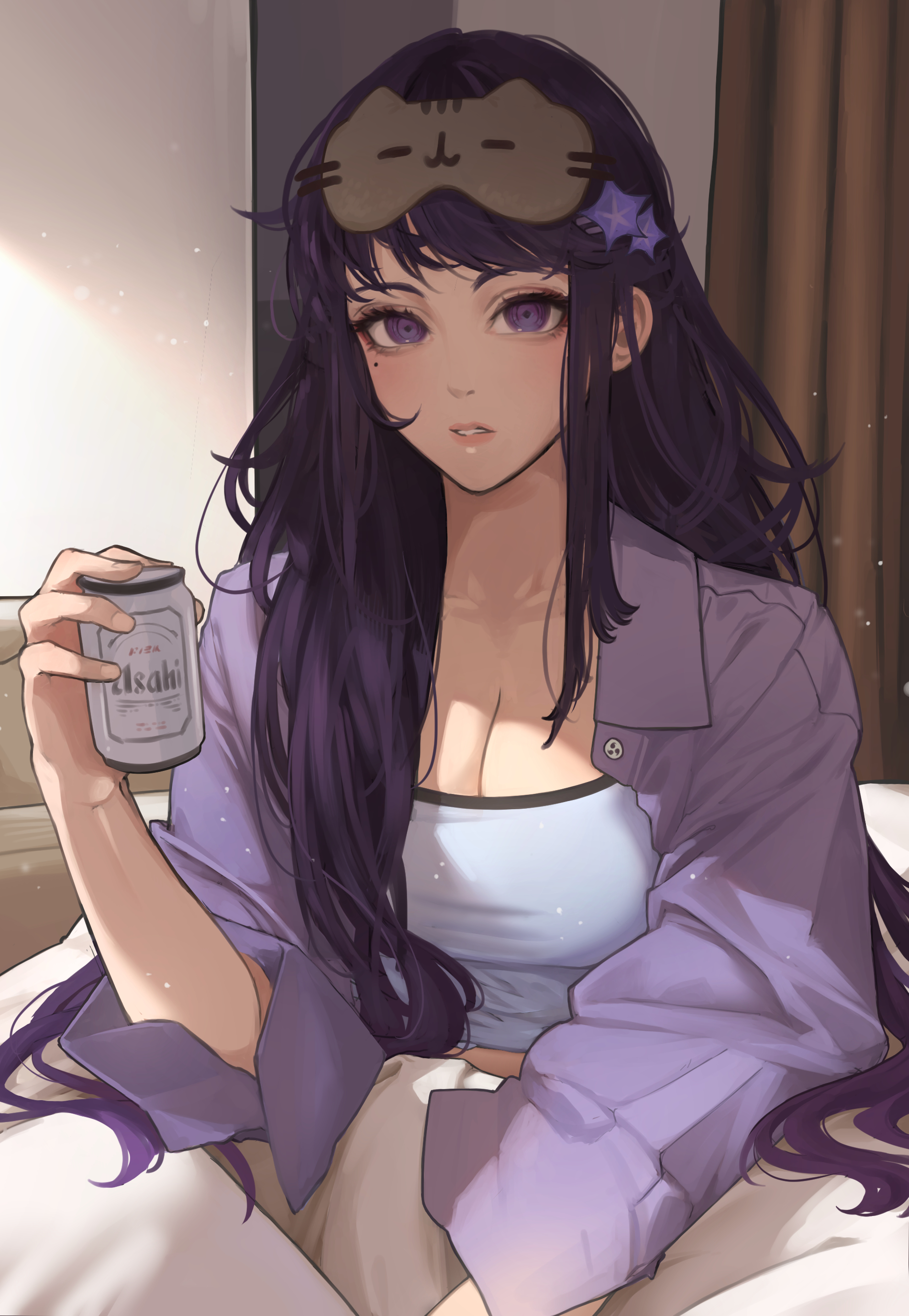 Baal, except she's hungover插画图片壁纸