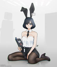 OL兔女郎插画图片壁纸
