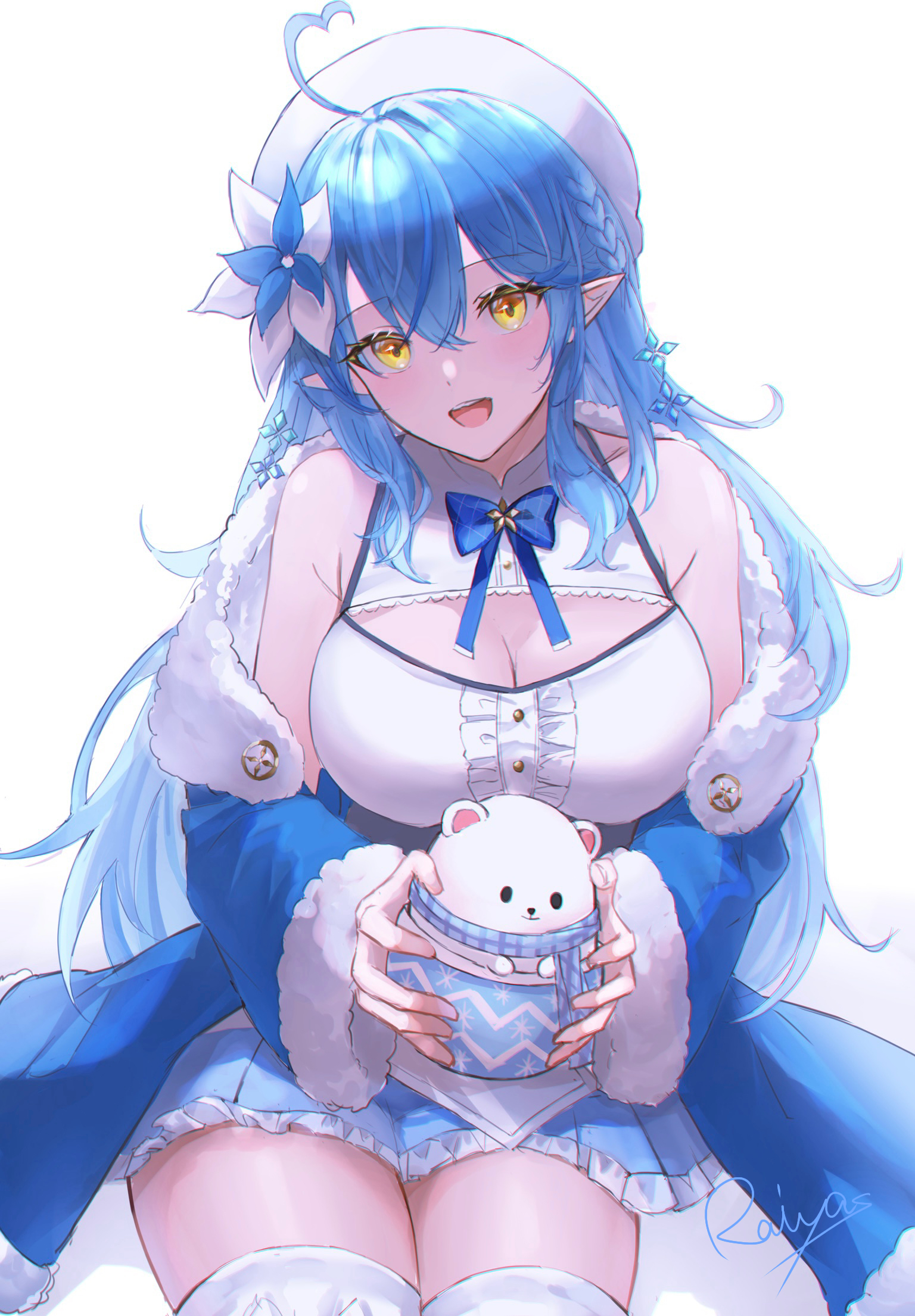 雪花Lady插画图片壁纸