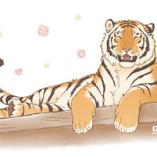 最喜欢老虎了插画图片壁纸