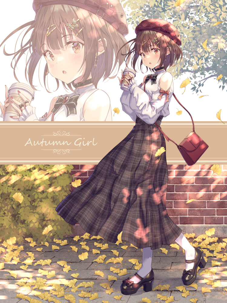 Autumn Girl插画图片壁纸