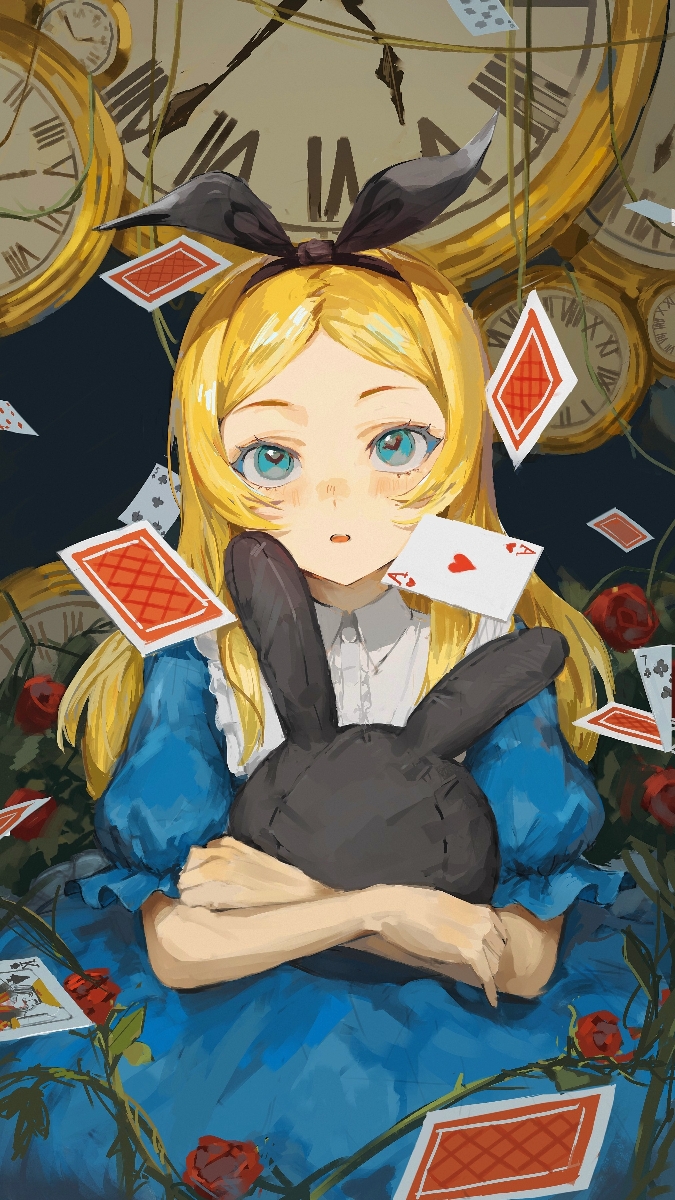 Alice in wonderland插画图片壁纸