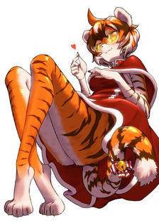 Happy Christmas&Tiger's New Year插画图片壁纸