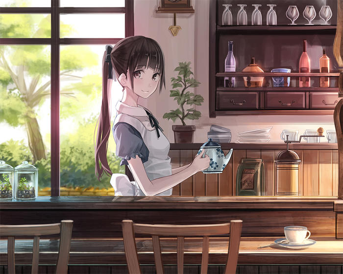 【马克杯】《午后片刻》【安之岬原创设计】插画图片壁纸