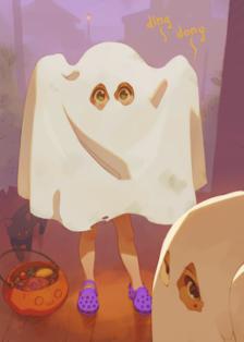 Spooky Ghosts插画图片壁纸
