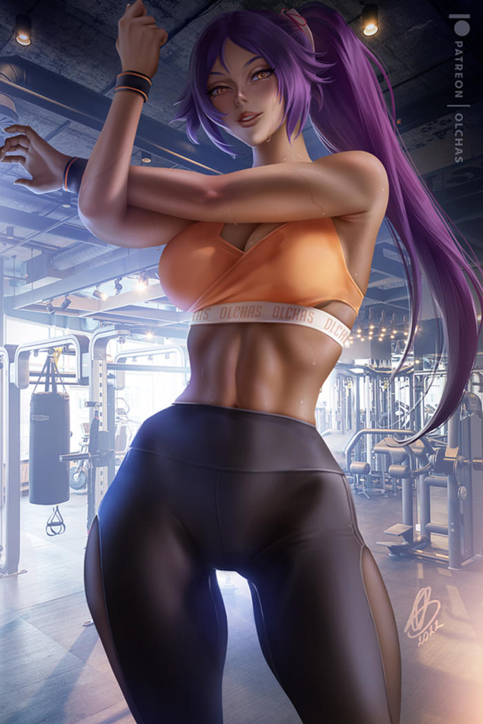 Sporty Yoruichi / 四楓院夜一插画图片壁纸