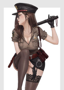 police girl 2插画图片壁纸