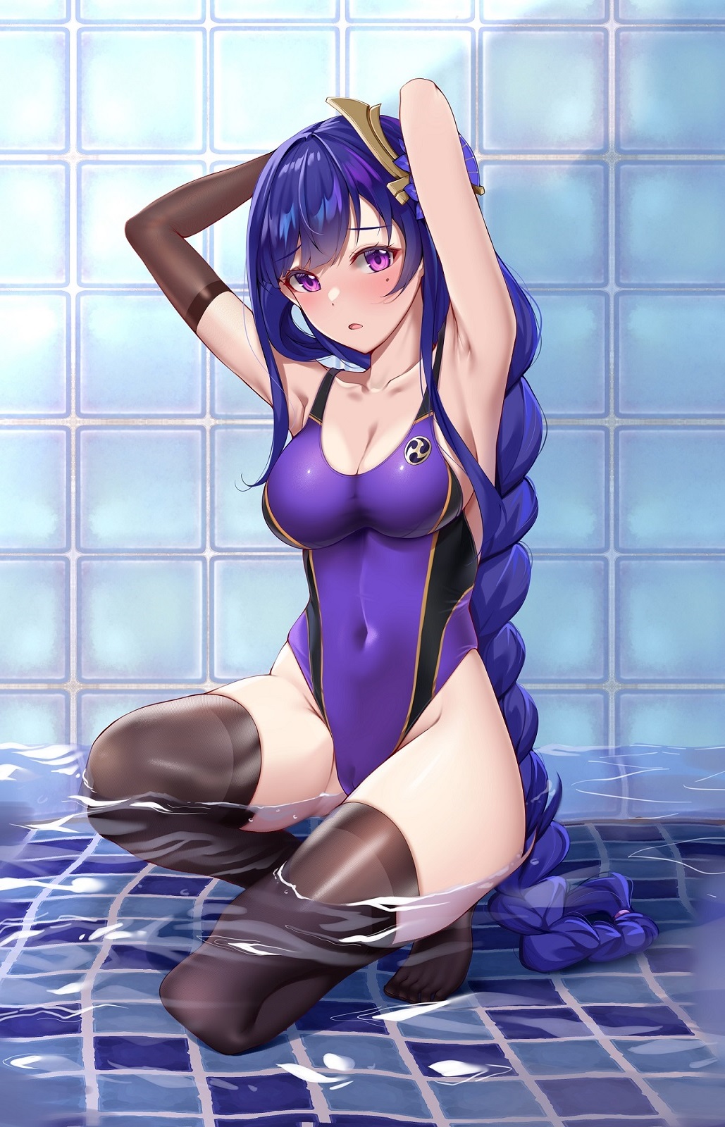 Raiden Shogun Swimsuit插画图片壁纸