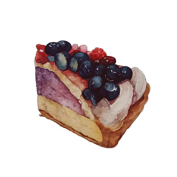 Summer Berry Pastry插画图片壁纸